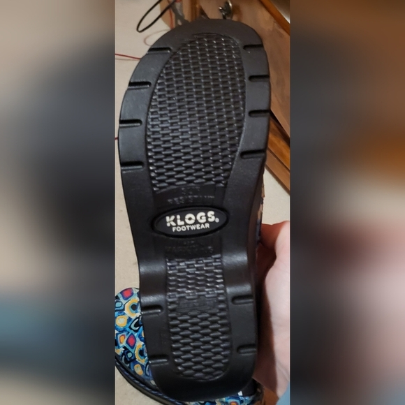 Klogs Footwear Naples Black with Geometric Pattern Nursing Shoes Size 7 - Picture 7 of 10